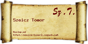 Szeicz Tomor névjegykártya